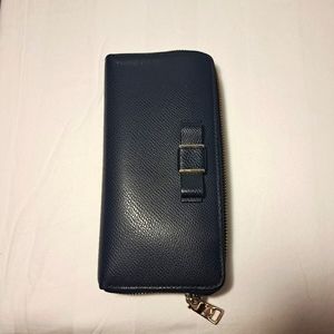 Coach leather zip around wallet